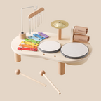 Table musicale en bois pour tout-petits, xylophone et tambours