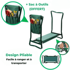 Tabouret agenouilloir, seul ou avec sacs de rangement en tissu