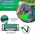 Tabouret agenouilloir, seul ou avec sacs de rangement en tissu