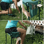 Tabouret agenouilloir, seul ou avec sacs de rangement en tissu
