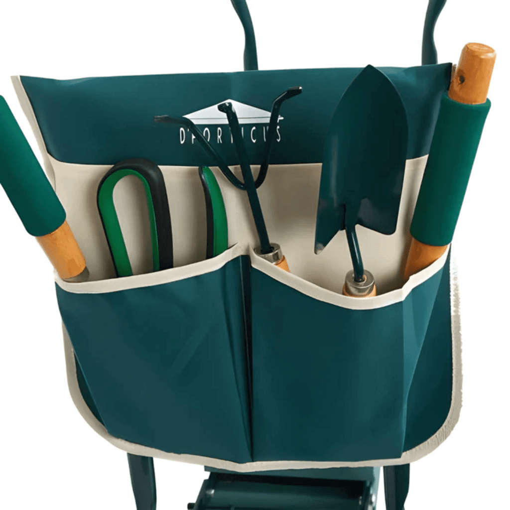Tabouret agenouilloir, seul ou avec sacs de rangement en tissu
