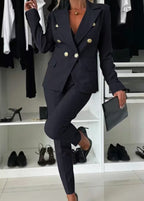Tailleur pantalon femme, veste et pantalon ajusté, onze coloris