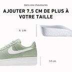 Talonnettes rehaussantes homme, silicone et mousse, 1,5 à 3,5 cm