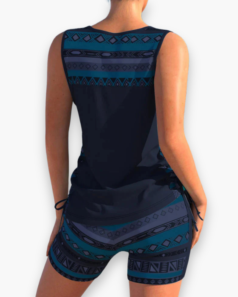 Tankini femme deux pièces couvrant, quatre coloris