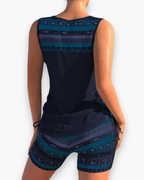 Tankini femme deux pièces couvrant, quatre coloris