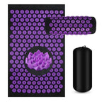 Tapis d'acupression à picots, léger et compact, cinq coloris, violet et noir