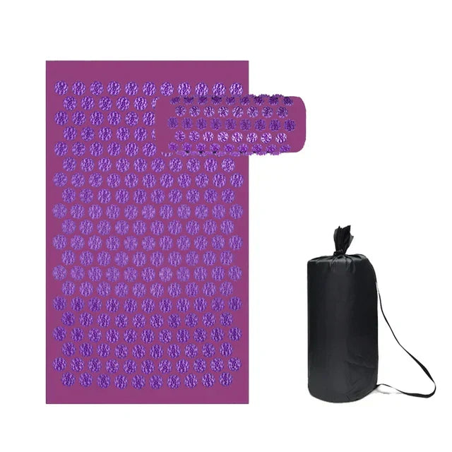 Tapis d'acupression à picots, léger et compact, cinq coloris, violet