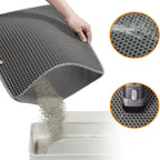 Tapis de litière pour chat en EVA, double couche alvéolée