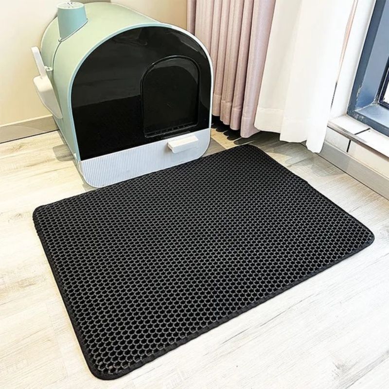 Tapis de litière pour chat en EVA, double couche alvéolée