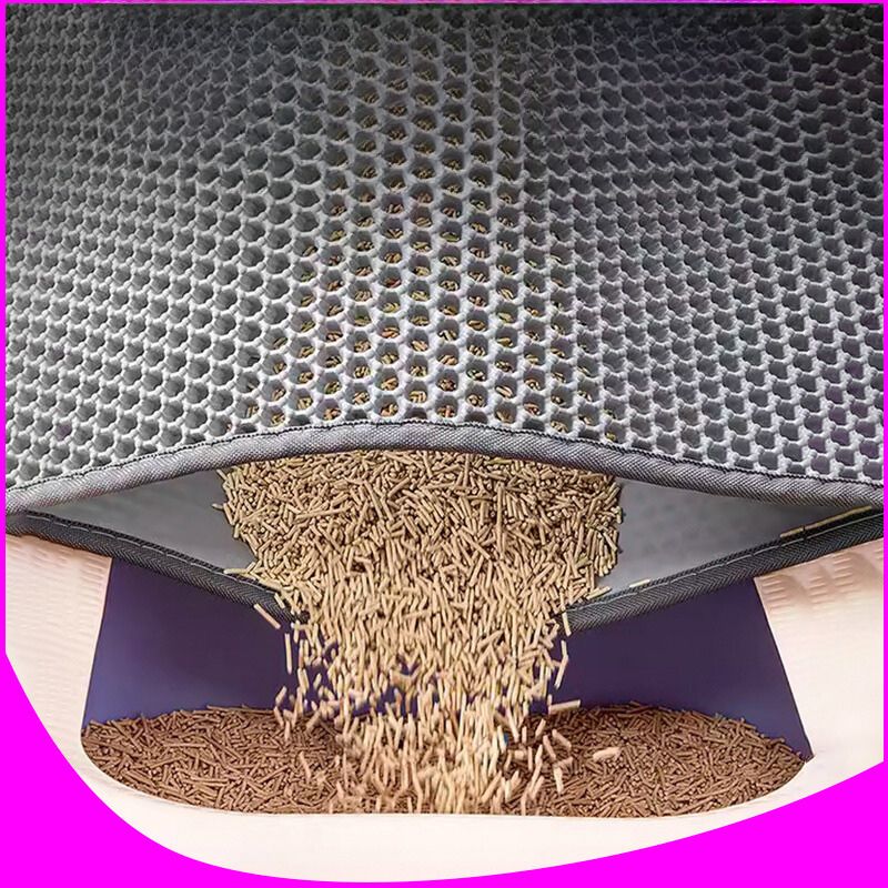 Tapis de litière pour chat en EVA, double couche alvéolée