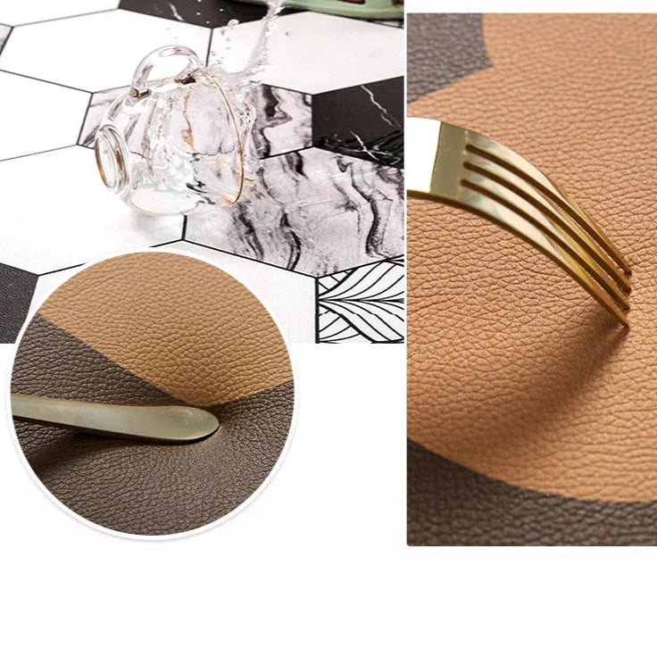 Tapis de cuisine motif zellige, antidérapant et lavable