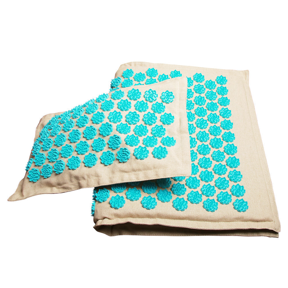 Tapis d'acupression avec oreiller, plus de 6 000 picots