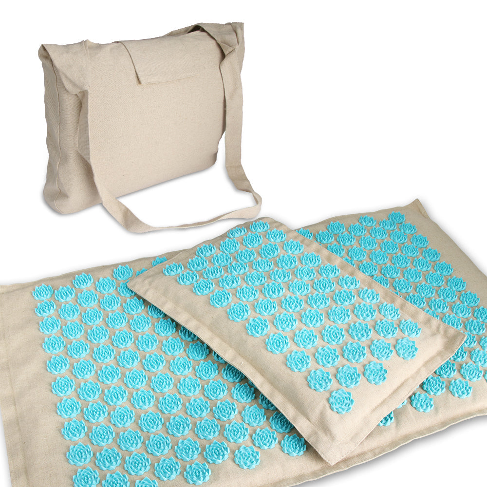 Tapis d'acupression avec oreiller, plus de 6 000 picots