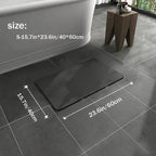 Tapis de bain en diatomite à séchage rapide, antidérapant, gris foncé