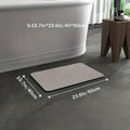 Tapis de bain en diatomite à séchage rapide, antidérapant, gris