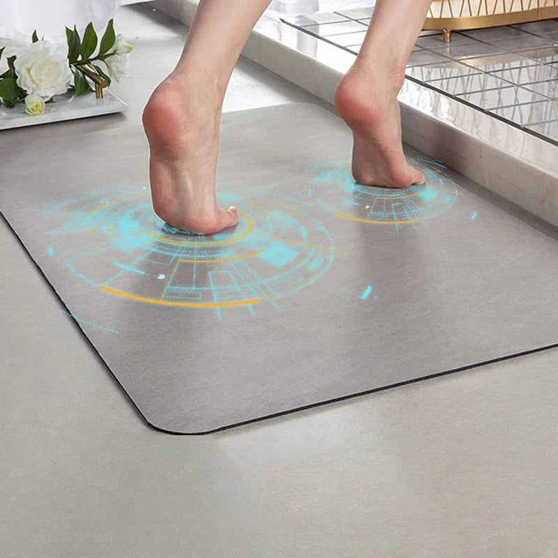 Tapis de bain en diatomite à séchage rapide, antidérapant