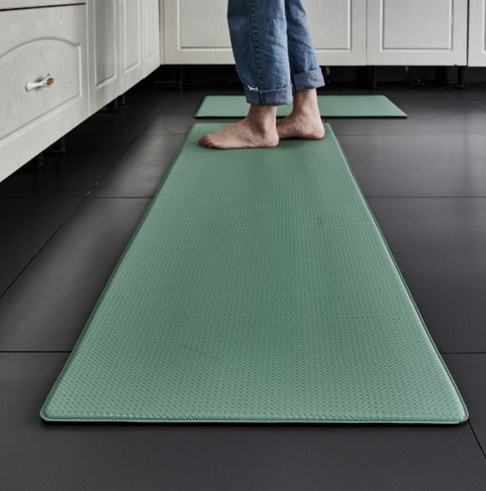 Tapis de cuisine anti-fatigue en mousse, antidérapant, 4 longueurs, vert