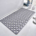 Tapis de douche antidérapant en PVC à ventouses, quatre formats, gris