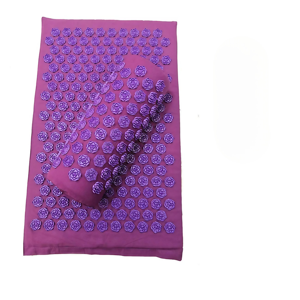 Tapis d'acupression champ de fleurs pour la détente, lotus violet
