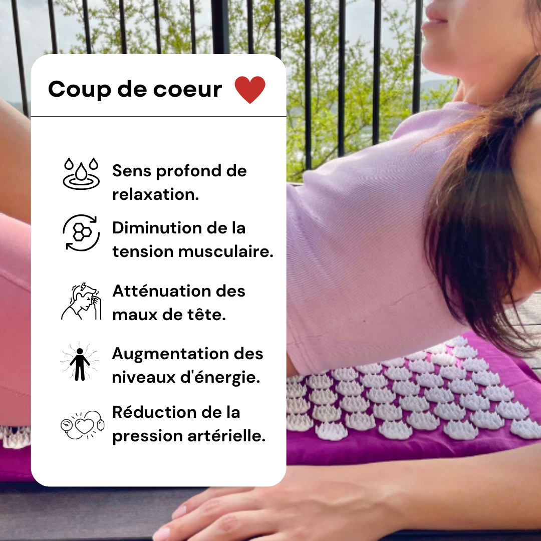 Tapis d'acupression champ de fleurs pour la détente