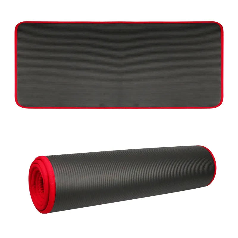 Tapis de yoga épais 10 mm antidérapant, 183 x 61 cm