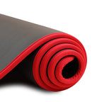 Tapis de yoga épais 10 mm antidérapant, 183 x 61 cm, noir