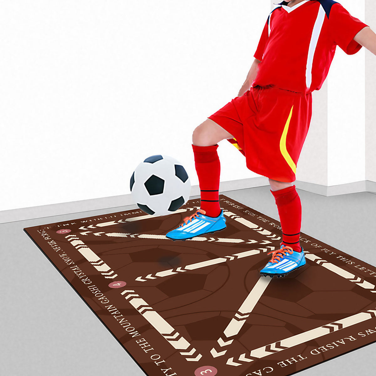 Tapis d'entraînement de football antidérapant, 40 x 60 ou 50 x 80 cm, café