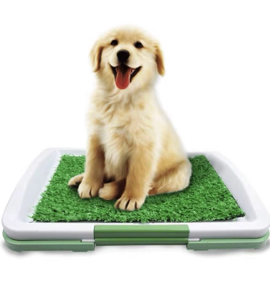 Tapis de propreté pour chien en gazon synthétique, antidérapant