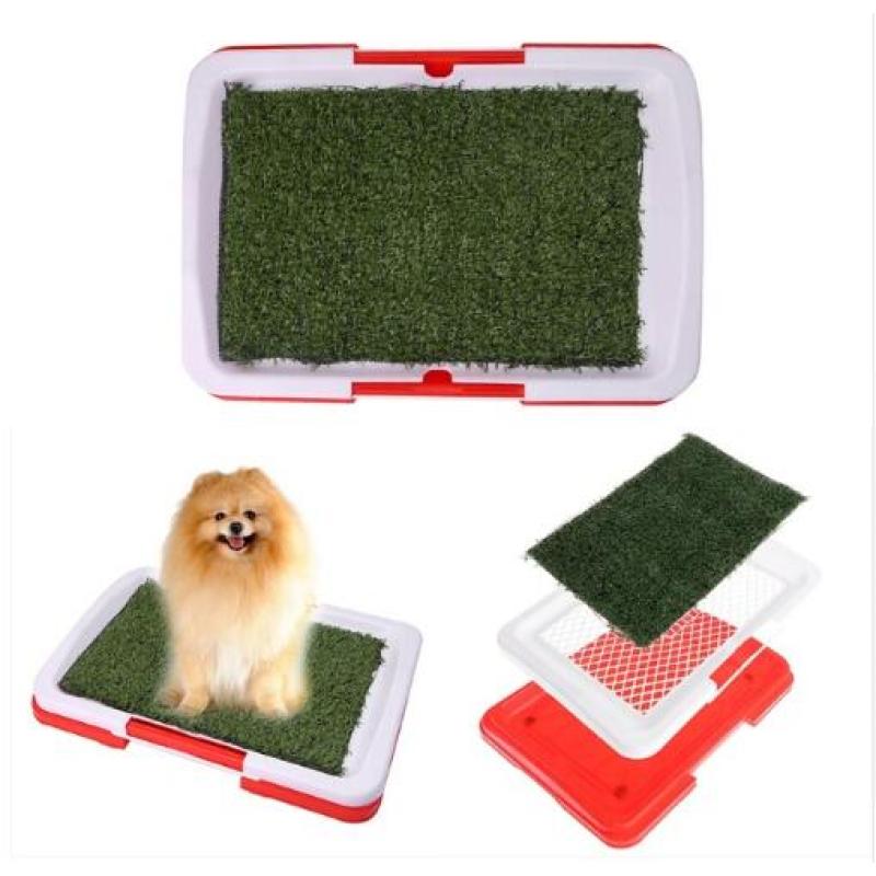 Tapis de propreté pour chien en gazon synthétique, antidérapant