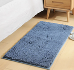 Tapis absorbant pour chien en microfibre, lavable, trois tailles, bleu