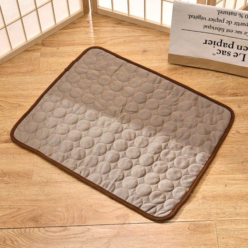 Tapis rafraîchissant pour chien et chat, au gel, sans congélation, marron