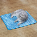 Tapis rafraîchissant pour chat, quatre tailles, quatre coloris, bleu