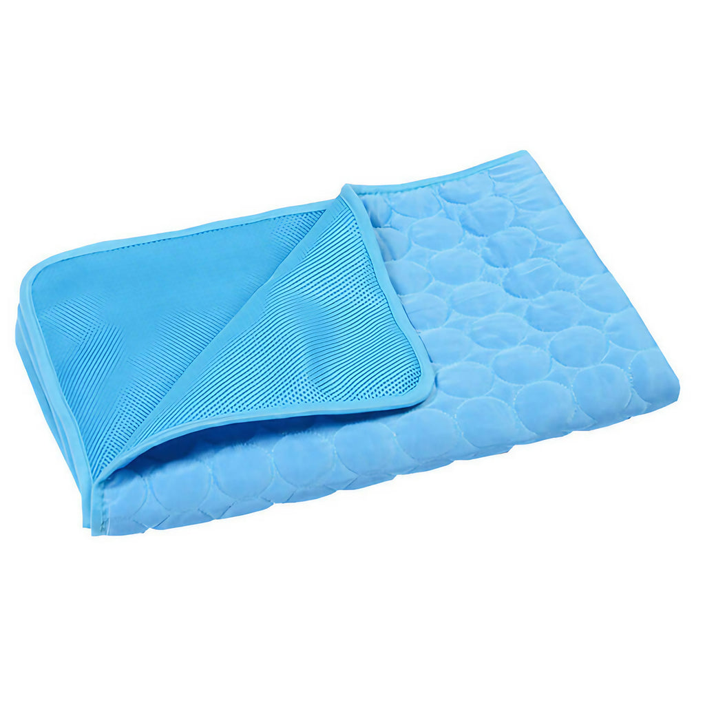 Tapis rafraîchissant pour chien sans eau ni électricité, six tailles, bleu