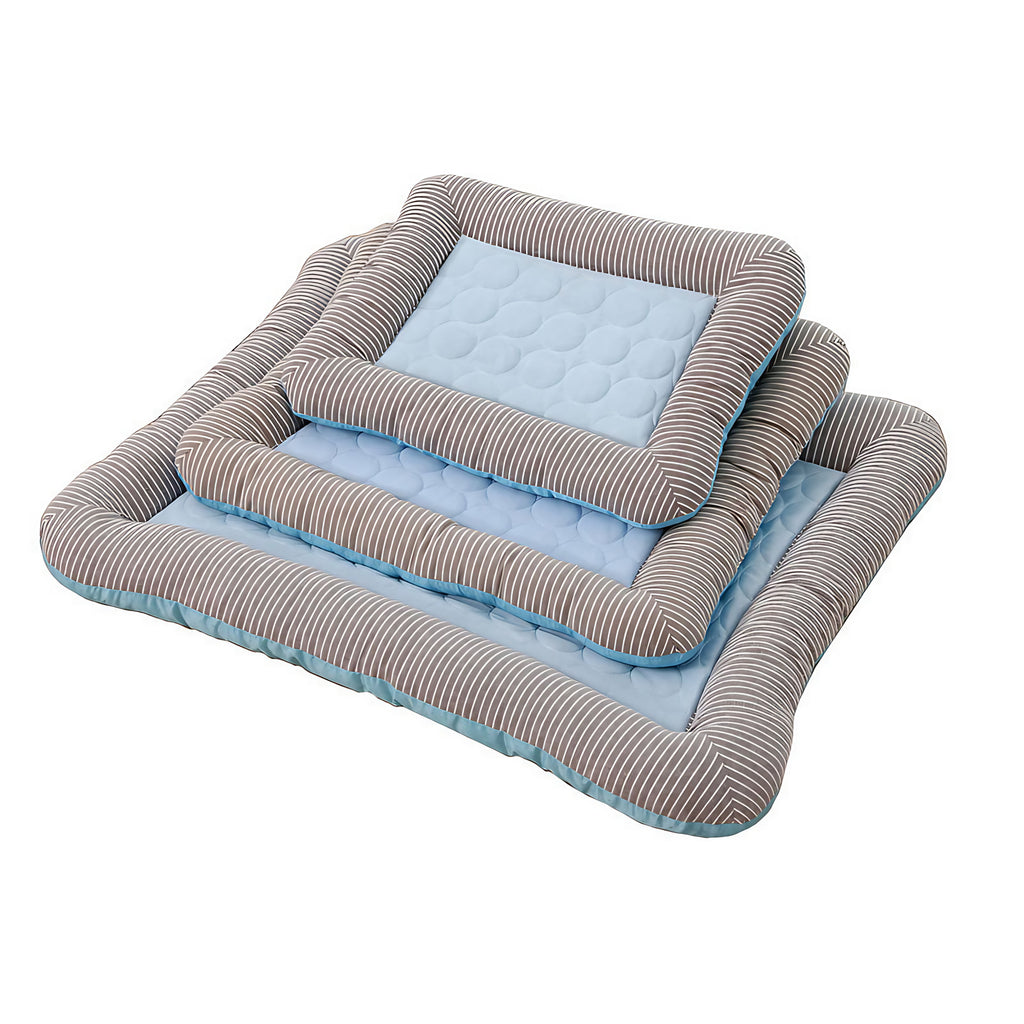 Tapis rafraîchissant au gel pour chien et chat, trois tailles, bleu