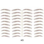 Tatouage sourcils temporaire 4D, résistant à l'eau, neuf formes, marron