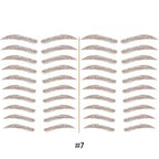 Tatouage sourcils temporaire 4D, résistant à l'eau, neuf formes, marron