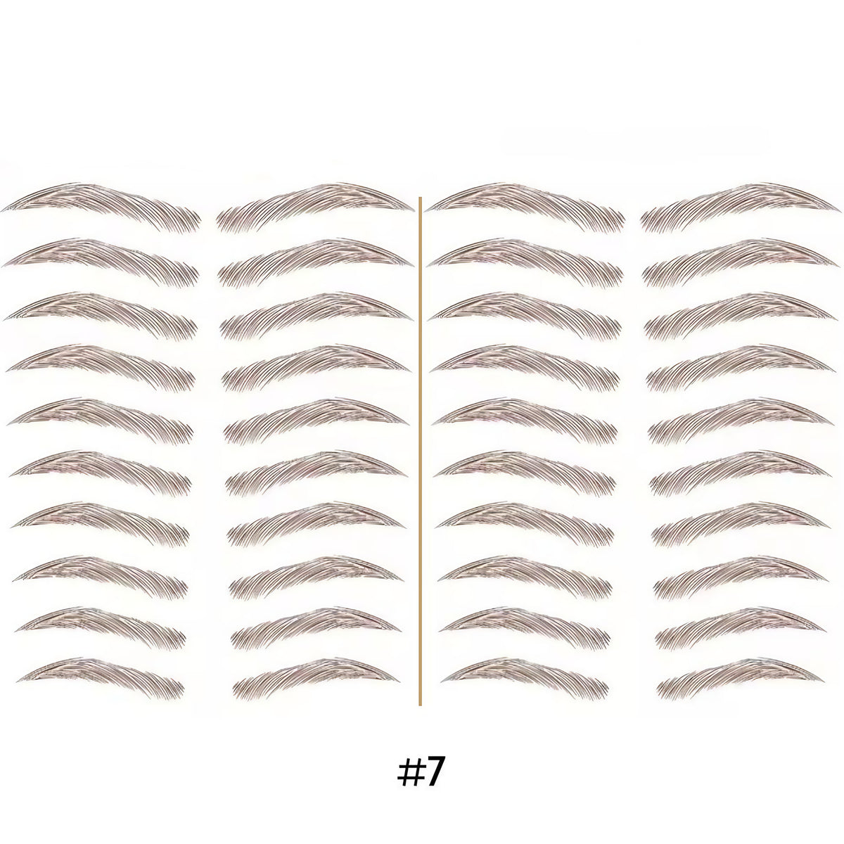 Tatouage sourcils temporaire 4D, résistant à l'eau, neuf formes, marron