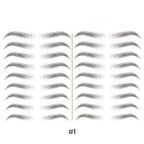 Tatouage sourcils temporaire 4D, résistant à l'eau, neuf formes, noir