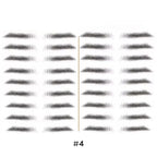 Tatouage sourcils temporaire 4D, résistant à l'eau, neuf formes, noir
