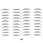 Tatouage sourcils temporaire 4D, résistant à l'eau, neuf formes, noir