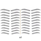 Tatouage sourcils temporaire 4D, résistant à l'eau, neuf formes, noir