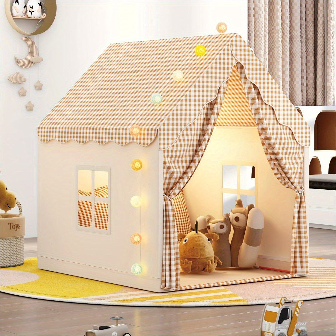 Tente château pour enfant en polyester, structure PVC, dès 3 ans
