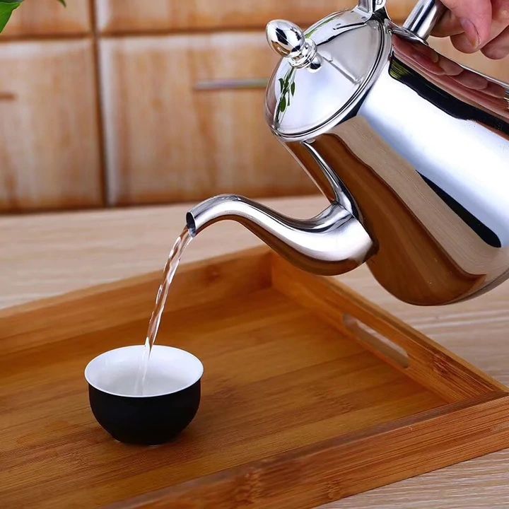 Théière bouilloire en acier inoxydable avec filtre, 1 L ou 1,5 L