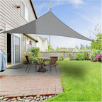 Voile d'ombrage imperméable, triangle, carré ou rectangle, gris