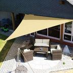 Voile d'ombrage imperméable, triangle, carré ou rectangle, beige