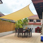Voile d'ombrage imperméable, triangle, carré ou rectangle, beige