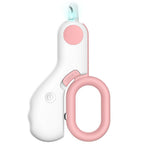 Coupe-griffes pour chat à lumière LED et verrou, rose
