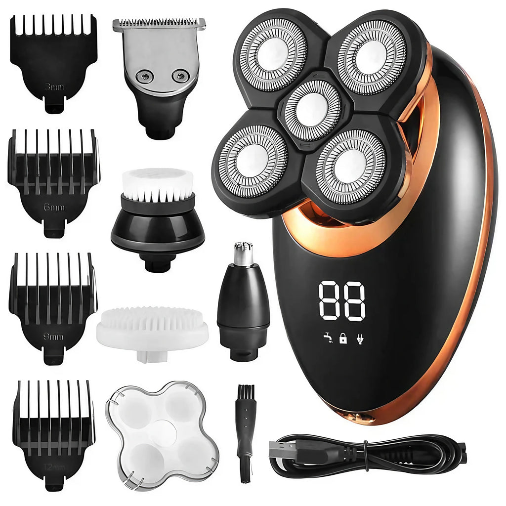 Tondeuse homme multifonction étanche, rechargeable par USB