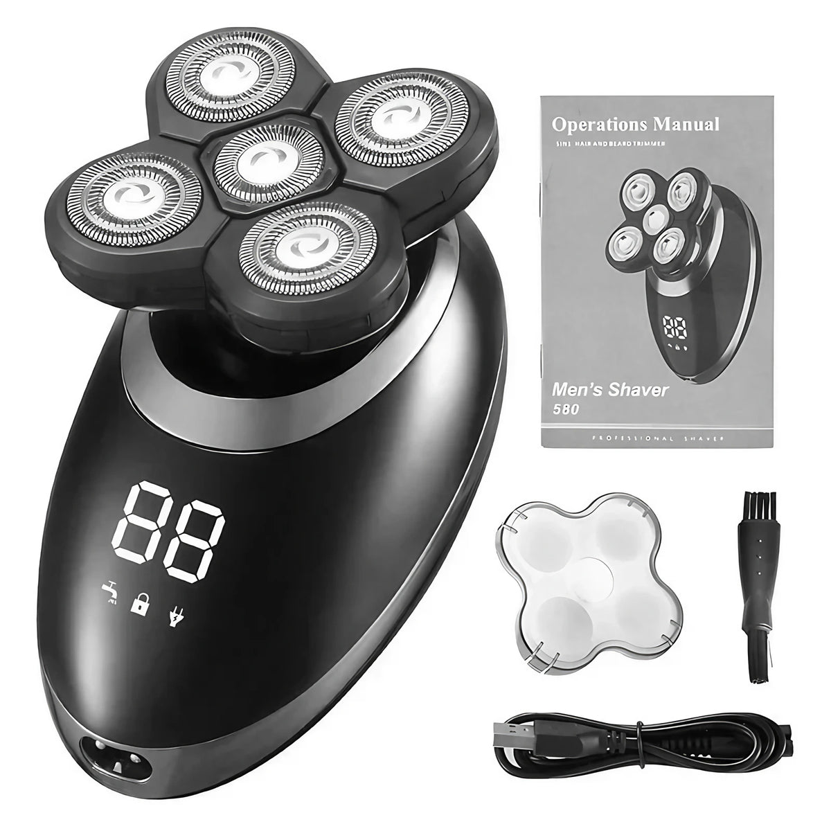 Tondeuse homme multifonction étanche, rechargeable par USB