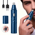 Tondeuse nez, oreilles et sourcils rechargeable par USB, bleu